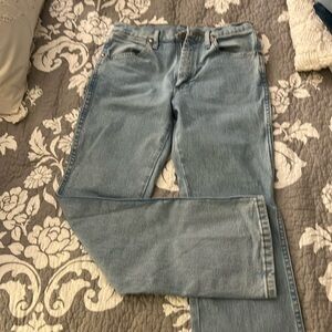 Wrangler Men's Straight Jeans - Light Blue